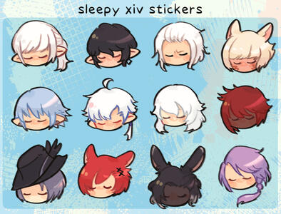 sleepy xiv stickers