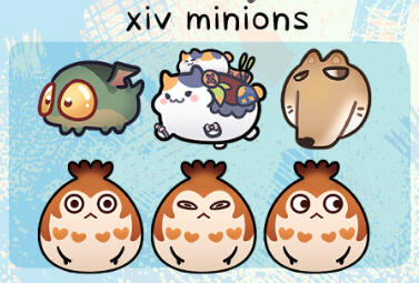 xiv minions charms + stickers